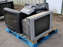 old tvs on a pallet for recycling in san diego ca