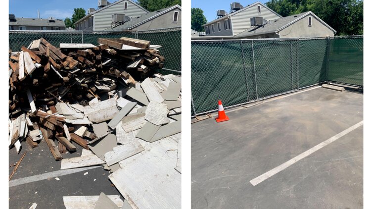 before and after san diego construction site debris removal
